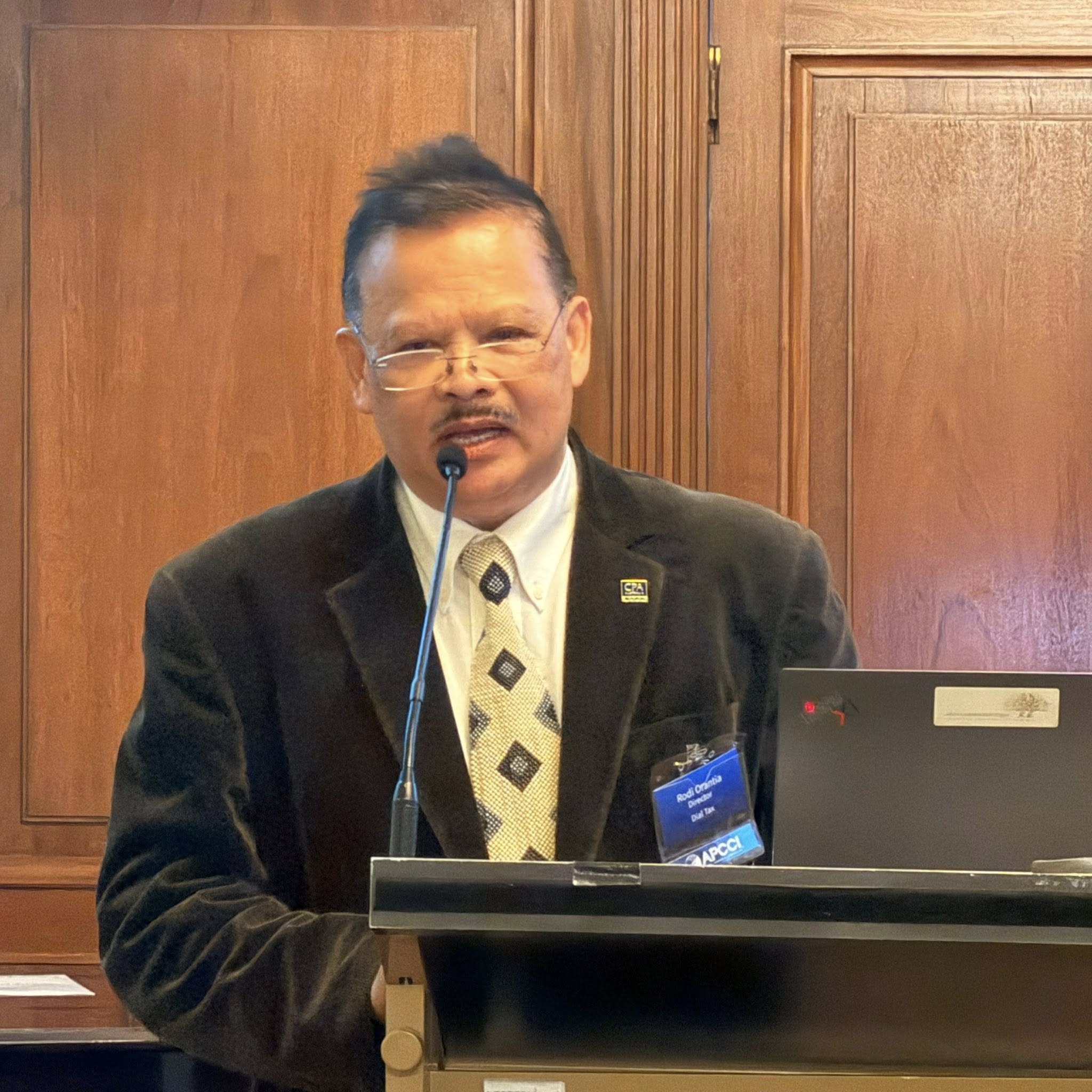 Aust-Phil Trade and Tourism Review and APCCI Officers Induction Night — 29 May 2026 (Speaker at podium)