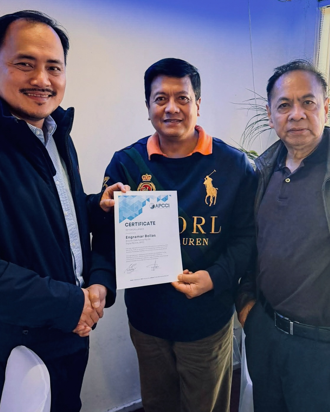Aust-Phil Trade and Tourism Review and APCCI Officers Induction Night — 29 May 2026 (Certificate of Excellence for Engramar Bollas, Digital Partner APCCI)